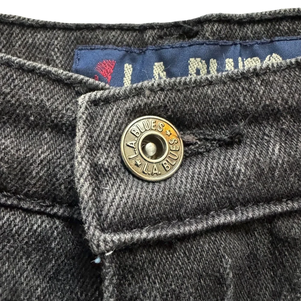 VTG L.A. Blues Black High Rise Mom Jeans Vintage 90s‎ Retro Sz 8 28 tapered leg